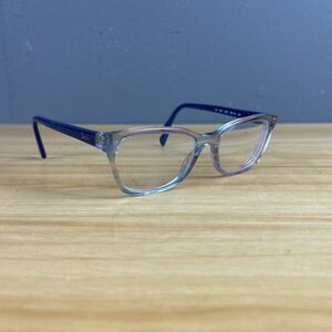 Ray Ban Jr RB1591 3807 Kids Clear Blue Rectangle Eyeglasses 48-16 130